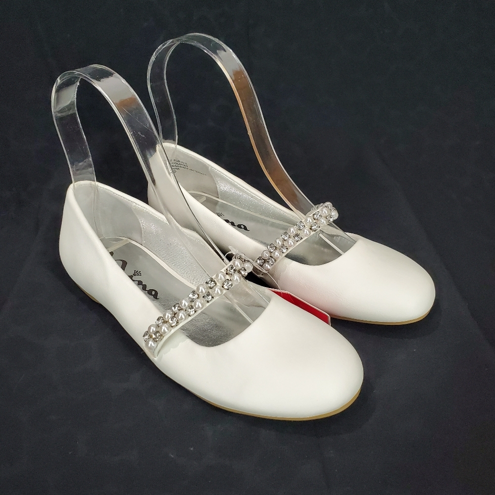 NWT Nina Nataly Ballet Flat First Holy Communion Easter Flower Girl Shoes 2 - Picture 2 of 15